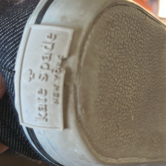 Kate Spade Denim and Black Bow Slip-On Shoes - Picture 6 of 6